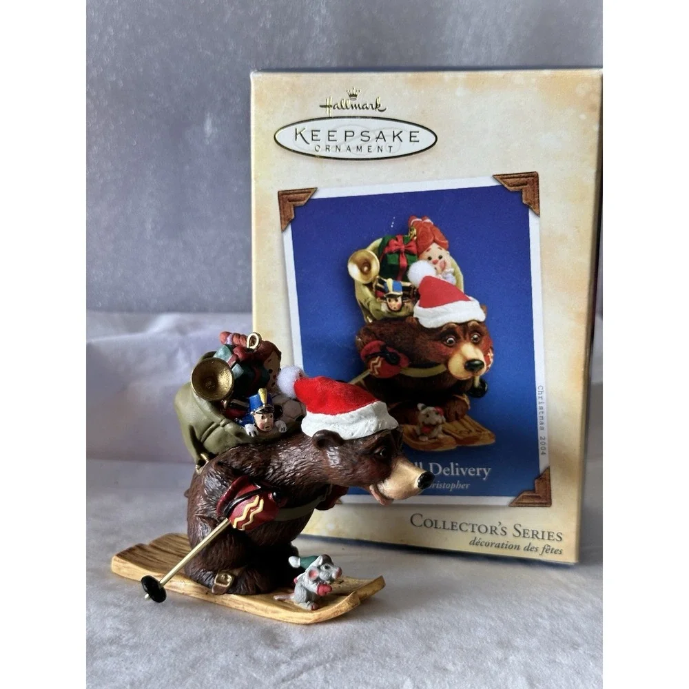 Hallmark KEEPSAKE Ornament #1 Downhill Delivery‎ Nick & Christopher 2004